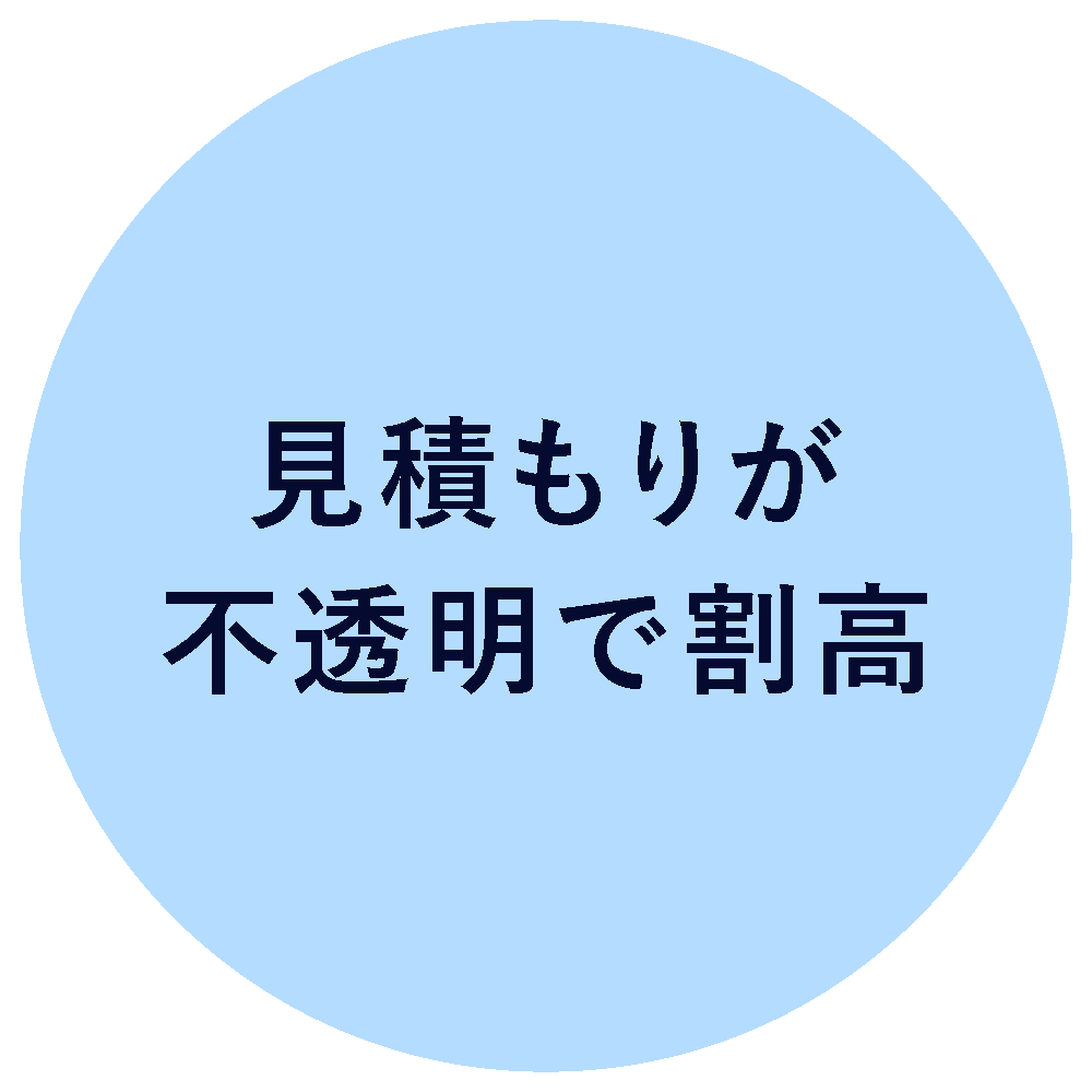 見積もりが不透明で割高